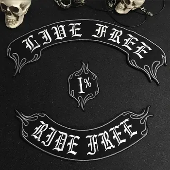 LIVE FREE RIDE FREE Iron On Patch Embroidered Applique Sewing Label punk biker Patches Clothes Stickers Apparel Badge
LIVE FREE RIDE FREE Iron On Patch Embroidered Applique Sewing Label punk biker Patches Clothes Stickers Apparel Badge