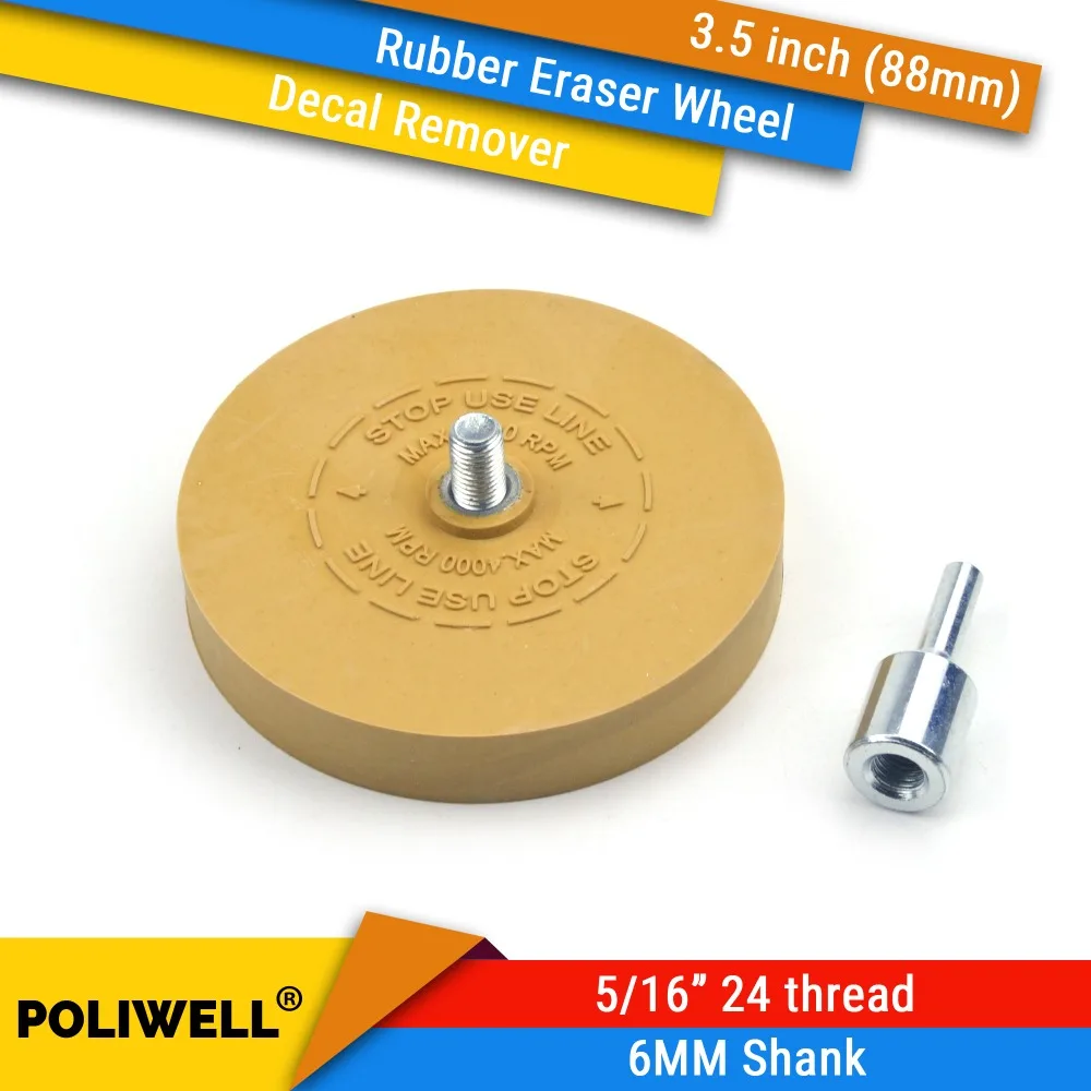 3.5 Inch 88mm Sticker Remover Decal Rubber Eraser Wheel Pinstripe Tool Vinyl Stripe Adhesive Tape Graphics Off Removal
3.5 Inch 88mm Sticker Remover Decal Rubber Eraser Wheel Pinstripe Tool Vinyl Stripe Adhesive Tape Graphics Off Removal
