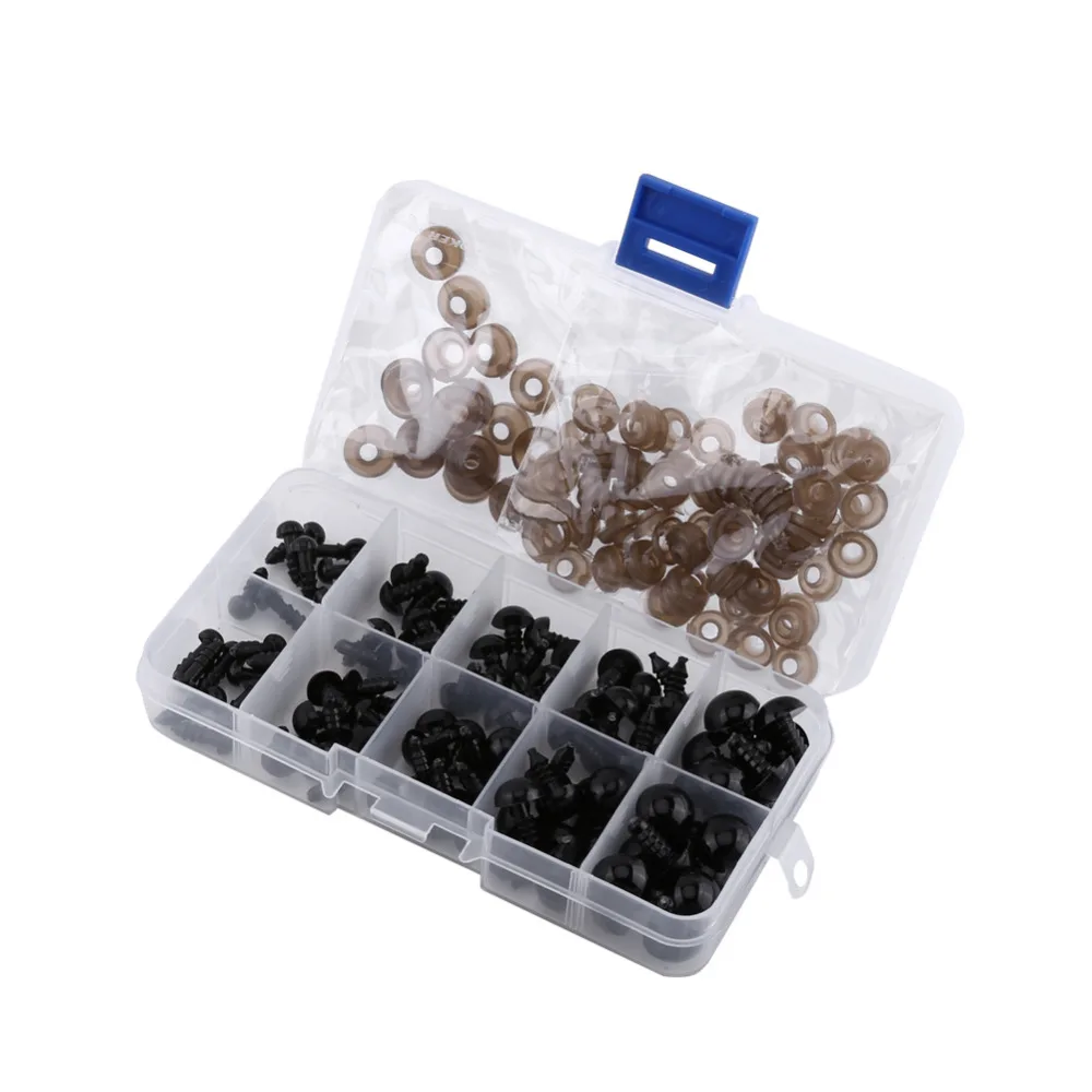 Eye For Teddy Bear Doll Craft Eyes Black New Plastic Safety Animal Puppet Toy 6-12mm with Gasket 100pcs/Set
Eye For Teddy Bear Doll Craft Eyes Black New Plastic Safety Animal Puppet Toy 6-12mm with Gasket 100pcs/Set