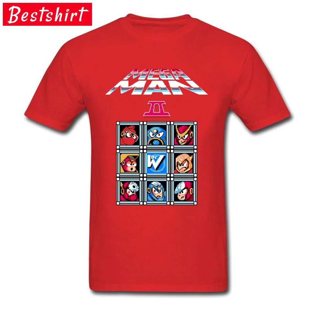 Megaman 2 11756 Classic Top T-shirts for Men Pure Cotton Summer Fall T Shirt Tee-Shirts Short Sleeve 2018 Popular O-Neck Megaman 2 11756 red
