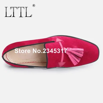 LTTL Pink Suede Loafers Men Dress Shoes Fashion Tassel Loafers Men Casual Shoes Leather Men's Flats Party And Prom Shoes
LTTL Pink Suede Loafers Men Dress Shoes Fashion Tassel Loafers Men Casual Shoes Leather Men's Flats Party And Prom Shoes