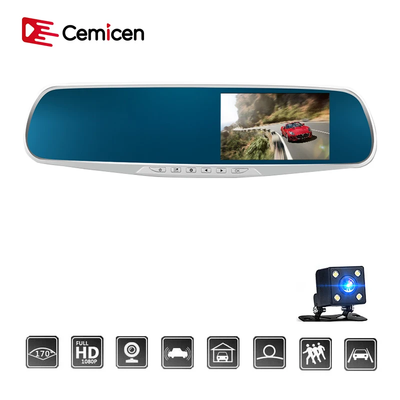 Car Dvr Mirror Dual Lens Rear View Camera Auto Full HD 1080P Dash Camera For Car Recording 4.3 Inch Dash Cam Night Vision
Car Dvr Mirror Dual Lens Rear View Camera Auto Full HD 1080P Dash Camera For Car Recording 4.3 Inch Dash Cam Night Vision