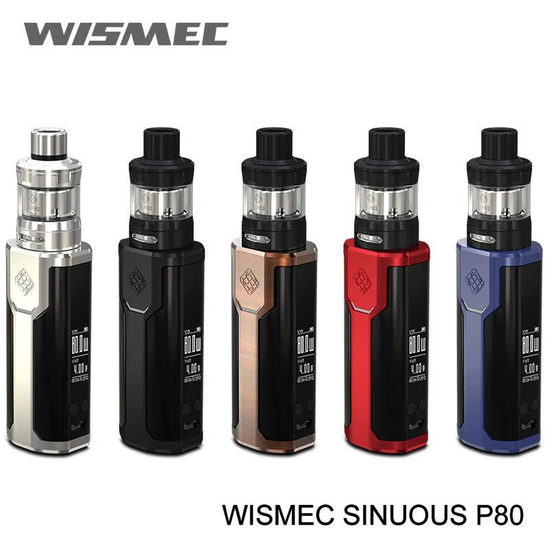 Original WISMEC Sinuous P80 kit Electronic Cigarette with Elabo Mini Tank 2ML 200W Box Mod 18650 battery starter vape pen kit
Original WISMEC Sinuous P80 kit Electronic Cigarette with Elabo Mini Tank 2ML 200W Box Mod 18650 battery starter vape pen kit