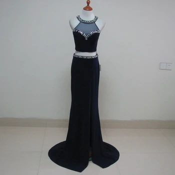 Holievery Beaded Crystal 2 Pieces Prom Dresses 2019 Floor Length Prom Gowns with Halter Neck Hollow Out Back vestido formatura
Holievery Beaded Crystal 2 Pieces Prom Dresses 2019 Floor Length Prom Gowns with Halter Neck Hollow Out Back vestido formatura