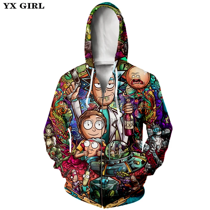 YX GIRL Rick E Morty Cartoon Zip Hoodies 3d Sweatshirt Men Women Streetwear Psychedelic Tops Hip Hop Casual Pullover Dropshiping
YX GIRL Rick E Morty Cartoon Zip Hoodies 3d Sweatshirt Men Women Streetwear Psychedelic Tops Hip Hop Casual Pullover Dropshiping