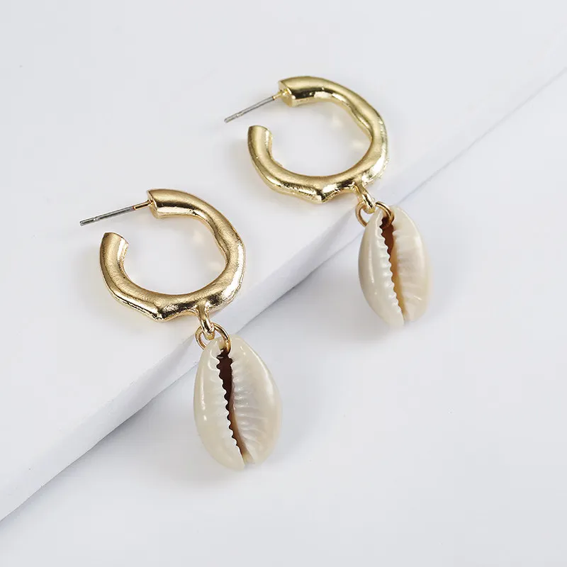New Sea Shell Pendant Earrings Gold Color Statement Earrings For Women Weddings Party Irregular Geometric Jewelry Gift
New Sea Shell Pendant Earrings Gold Color Statement Earrings For Women Weddings Party Irregular Geometric Jewelry Gift