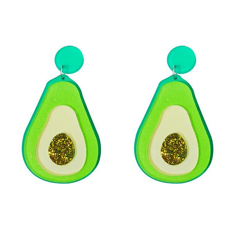 FishPeach New Fashion Big Green Avocado Acrylic Earrings Exaggerated Fruit Bling Drop Earrings Women Punk Jewelry Accessories
FishPeach New Fashion Big Green Avocado Acrylic Earrings Exaggerated Fruit Bling Drop Earrings Women Punk Jewelry Accessories