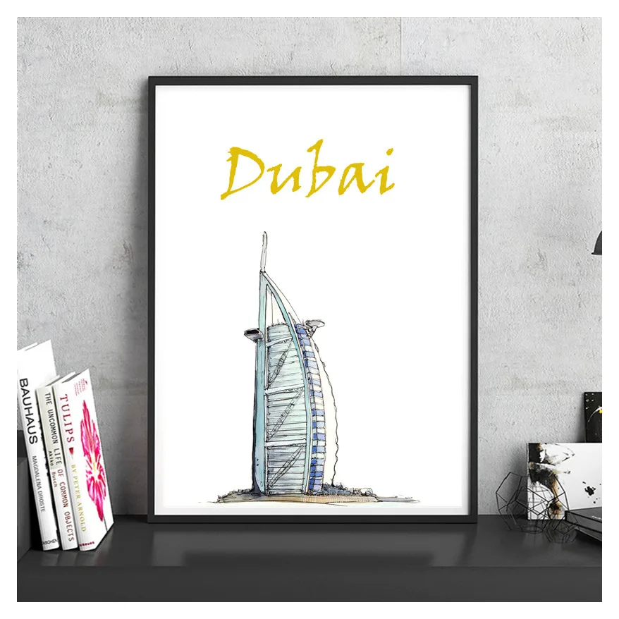 Landmark Hand Dubai Burj Al Arab Famous City Painted Vintage Poster coated Paper Wall Sticker Bar Cafe Living Room House Decor
Landmark Hand Dubai Burj Al Arab Famous City Painted Vintage Poster coated Paper Wall Sticker Bar Cafe Living Room House Decor