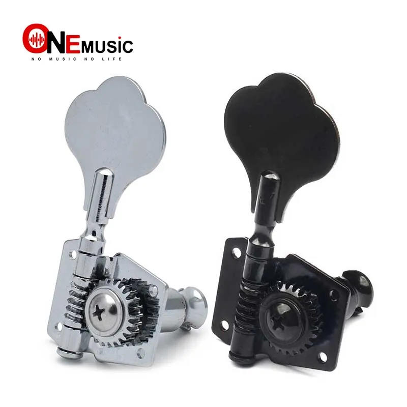 

4R 4L 2R2L Opened Electric Bass Guitar Tuning Pegs Machine Heads Tuners for Bass Chrome Black