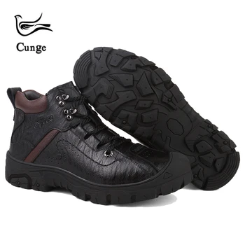 cunge men black boots Genuine Leather plush Hiking Shoes Waterproof keep warm climbing camping hiking boot trekking shoes Winter
cunge men black boots Genuine Leather plush Hiking Shoes Waterproof keep warm climbing camping hiking boot trekking shoes Winter
