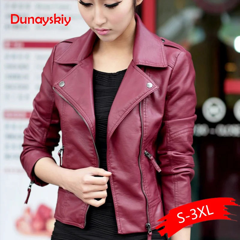 New Spring Women Leather Jacket Red Black PU Plus Size Jackets Motorcycle Leather Jacket Slim Casual Coat Autumn
New Spring Women Leather Jacket Red Black PU Plus Size Jackets Motorcycle Leather Jacket Slim Casual Coat Autumn