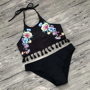 TDFunlive Bikini 2018 Black Swimsuit Women floral Bikini Set Padded Swimwear Push Up Bathing Suit Summer Beach Swimming Suit
TDFunlive Bikini 2018 Black Swimsuit Women floral Bikini Set Padded Swimwear Push Up Bathing Suit Summer Beach Swimming Suit