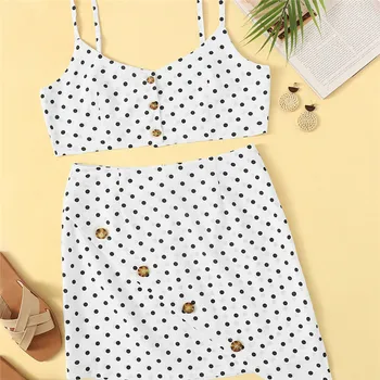 2019 Fashion Casual Dress Set Women 2 Pieces Bodycon Polka Dot Tank Top and Dress Set Bandage Club Party Polka Dot Mini Dress
2019 Fashion Casual Dress Set Women 2 Pieces Bodycon Polka Dot Tank Top and Dress Set Bandage Club Party Polka Dot Mini Dress