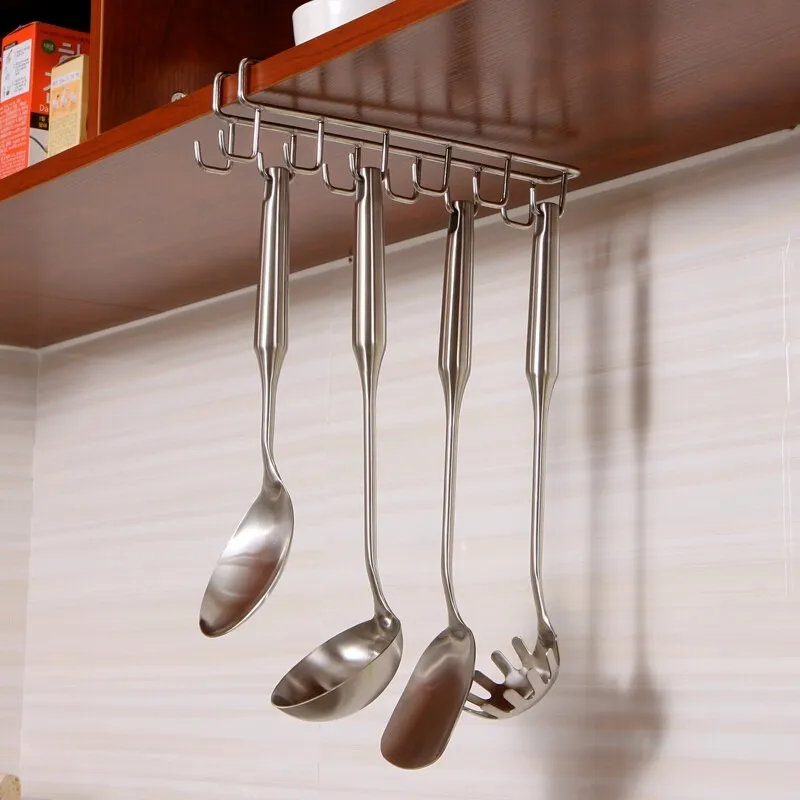 Stainless Steel Kitchen Storage Rack High Quality Cupboard Hanging Hook Shelf Dish Hanger Coffee Tea Cup mug Holder Shelf
Stainless Steel Kitchen Storage Rack High Quality Cupboard Hanging Hook Shelf Dish Hanger Coffee Tea Cup mug Holder Shelf