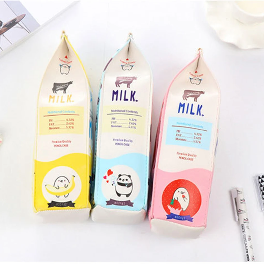 ZHUTING 1pcs Creative PU Leather Pencil box case Simulation Milk Box cute pencil bag case Kawaii Stationery School
ZHUTING 1pcs Creative PU Leather Pencil box case Simulation Milk Box cute pencil bag case Kawaii Stationery School