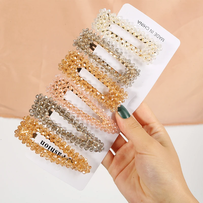 1Pcs Crystal Hairpins Headwear forWomen Girls Rhinestone Hair Clips Pins Barrette Styling Tools Accessories
1Pcs Crystal Hairpins Headwear forWomen Girls Rhinestone Hair Clips Pins Barrette Styling Tools Accessories