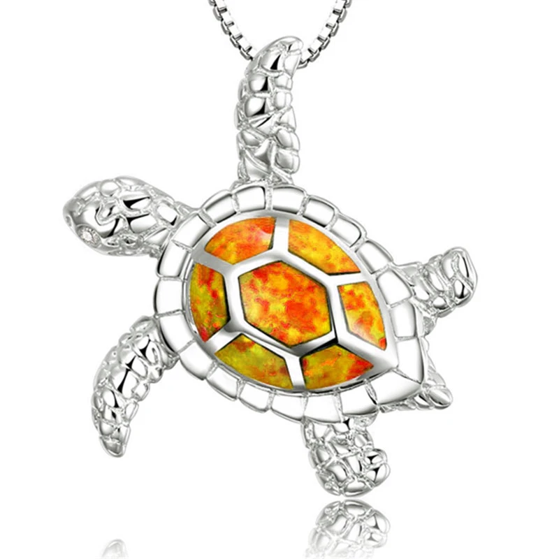 Marcatsa Unique red blue color fire opal Turtle pendant necklace women boho Animal Statement necklace Beach Christmas Jewelry
Marcatsa Unique red blue color fire opal Turtle pendant necklace women boho Animal Statement necklace Beach Christmas Jewelry