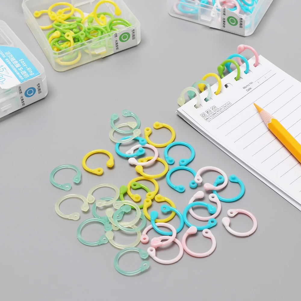 1 Box Colorful Easy Ring Paper Book Loose Leaf Binder Multi-Function Circle Calendar Ring Notebook Keychain Key Ring DIY Craft
1 Box Colorful Easy Ring Paper Book Loose Leaf Binder Multi-Function Circle Calendar Ring Notebook Keychain Key Ring DIY Craft
