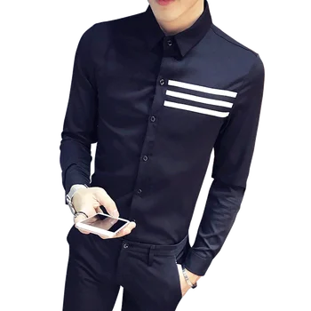 Nice New Fashion Men Dress Shirt Long Sleeve Slim Fit Solid Business Casual Male Striped Decoration Shirts Plus Size S-4XL
Nice New Fashion Men Dress Shirt Long Sleeve Slim Fit Solid Business Casual Male Striped Decoration Shirts Plus Size S-4XL
