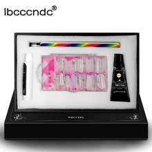 6 couleurs Poly Gel ensemble LED vernis à ongles vernis UV vernis à ongles Kit de construction rapide pour les ongles Extensions Gel de gelée dure Polygel(China)