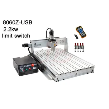 High power 2200W metal milling machine 8060 cnc router work stroke 585*790*65mm USB with Mach3 remote control
High power 2200W metal milling machine 8060 cnc router work stroke 585*790*65mm USB with Mach3 remote control