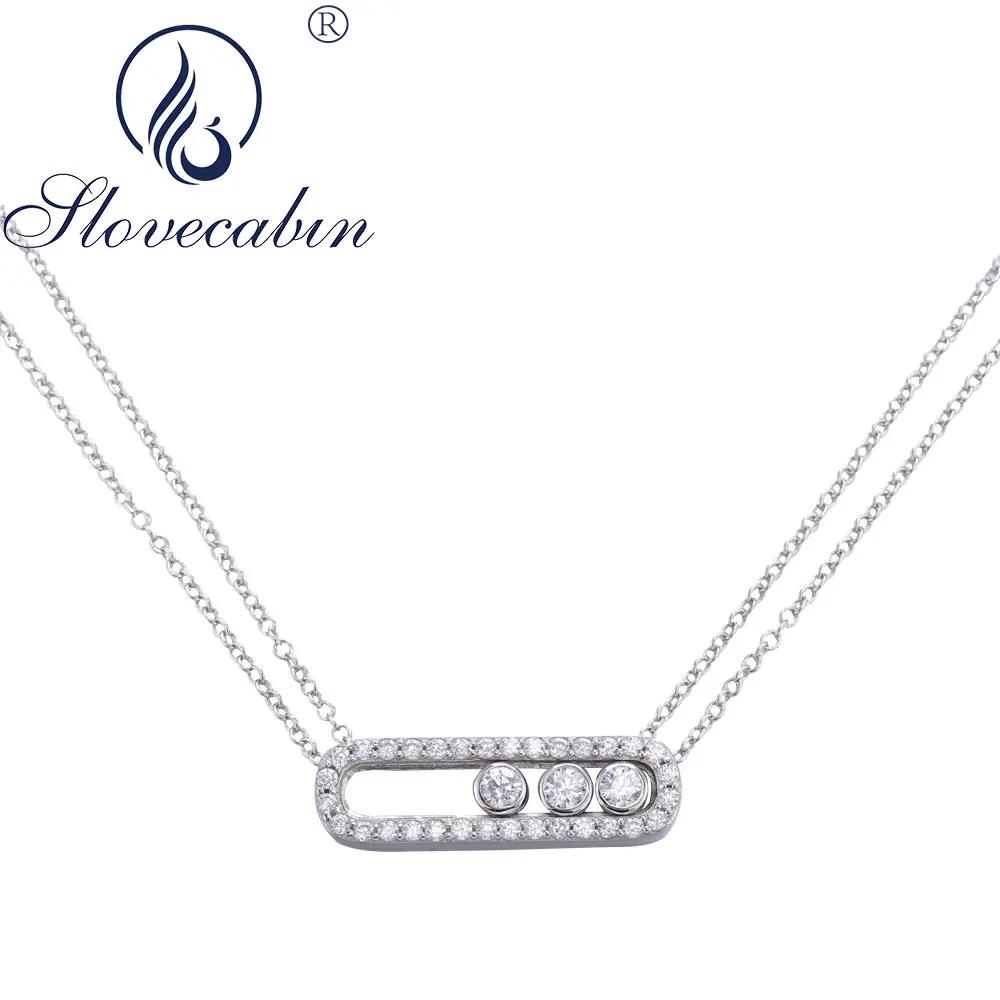Slovecabin Authentic 925 Sterling Silver Move Pave Clear CZ Necklaces For Women Vintage Double Link Chain Choker 925 Necklaces
Slovecabin Authentic 925 Sterling Silver Move Pave Clear CZ Necklaces For Women Vintage Double Link Chain Choker 925 Necklaces