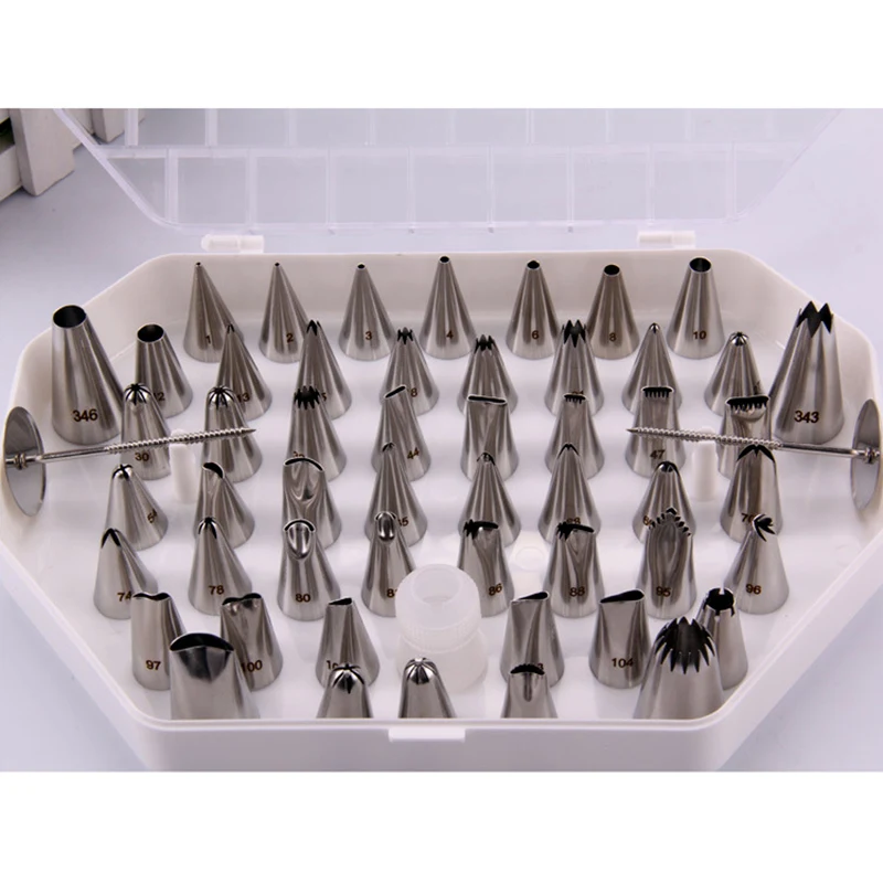 55 Piece Cake Decorating Supplies Kit Cake Icing Decorating Tip Set Stainless Steel Icing Tip Pastry Cake Tools baking Set
55 Piece Cake Decorating Supplies Kit Cake Icing Decorating Tip Set Stainless Steel Icing Tip Pastry Cake Tools baking Set