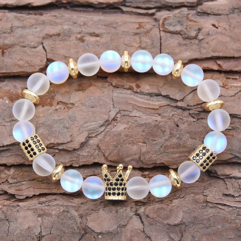 2019 new 2pcs/set bracelets Trendy Natural Labradorite Beads Bracelet CZ crown Bracelets Jewelry For Women Men jewelry
2019 new 2pcs/set bracelets Trendy Natural Labradorite Beads Bracelet CZ crown Bracelets Jewelry For Women Men jewelry
