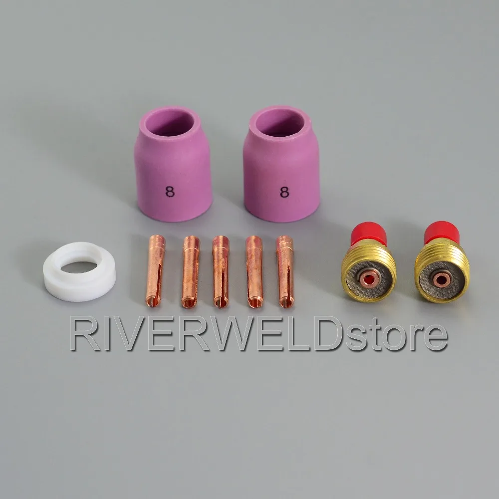 TIG Nozzle Gas Lens Collet Body KIT Consumables Accessories Fit TIG Welding Torch WP-9 WP-20 WP-25,10PK
TIG Nozzle Gas Lens Collet Body KIT Consumables Accessories Fit TIG Welding Torch WP-9 WP-20 WP-25,10PK