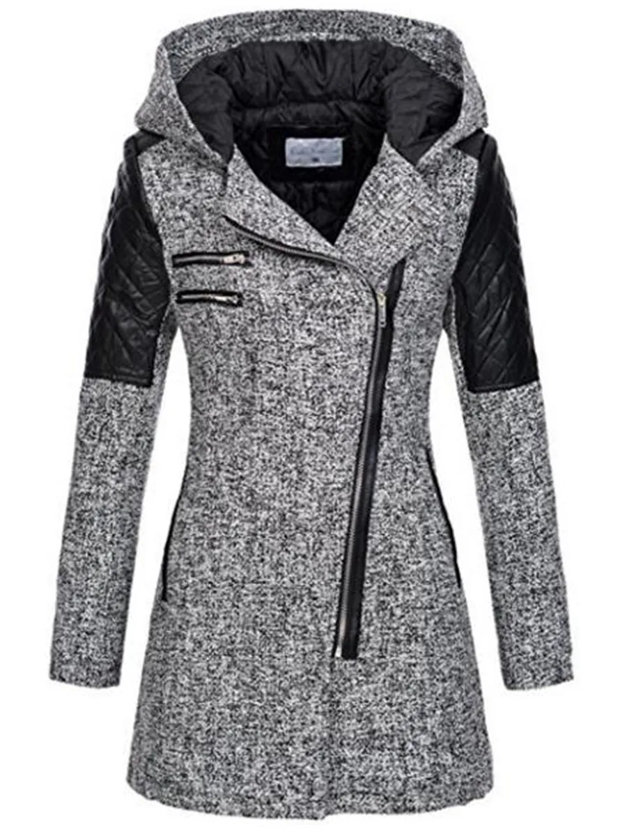 Sisjuly Women Woolen Coat Autumn Winter Stylish Patchwork Hooded Zipper Casual Overcoat England Style Ladies Elegant Outerwear
Sisjuly Women Woolen Coat Autumn Winter Stylish Patchwork Hooded Zipper Casual Overcoat England Style Ladies Elegant Outerwear