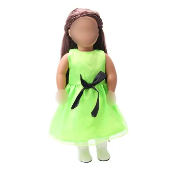 18 inch Girls doll dress Princess green bow dress American new born clothes Baby toys fit 43 cm baby accessories c106
18 inch Girls doll dress Princess green bow dress American new born clothes Baby toys fit 43 cm baby accessories c106