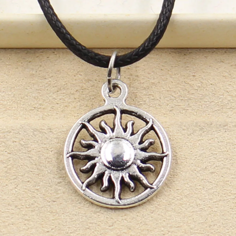 New Durable Black Faux Leather sun Cord Choker Charm DIY Necklace Pendant Retro Boho Tibetan Silver
New Durable Black Faux Leather sun Cord Choker Charm DIY Necklace Pendant Retro Boho Tibetan Silver