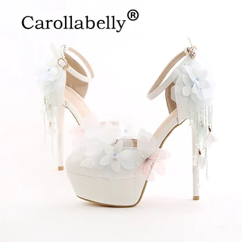 Carollabelly pearl white fashion women's butterfly wedding pumps lace flower high heel platform wedding shoes bridal shoes
Carollabelly pearl white fashion women's butterfly wedding pumps lace flower high heel platform wedding shoes bridal shoes