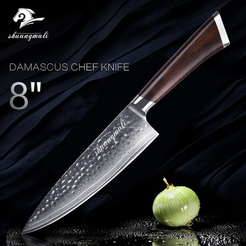 Professional Chef Knife Damascus Steel Kitchen Knives Japanese 8 inch VG-10 67 Layers Meat Knife Slicing Cutter Tool Wood Handle
Professional Chef Knife Damascus Steel Kitchen Knives Japanese 8 inch VG-10 67 Layers Meat Knife Slicing Cutter Tool Wood Handle