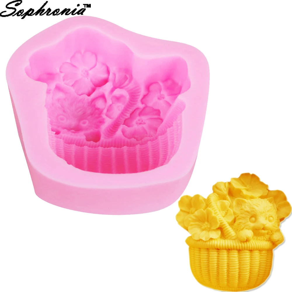 Sophronia Flower Cat Bamboo basket Decorating Tool Cake Mold Silicone Pastry Candy Sugar-craft Tool Bakeware M549,8.2*8.1*3cm
Sophronia Flower Cat Bamboo basket Decorating Tool Cake Mold Silicone Pastry Candy Sugar-craft Tool Bakeware M549,8.2*8.1*3cm
