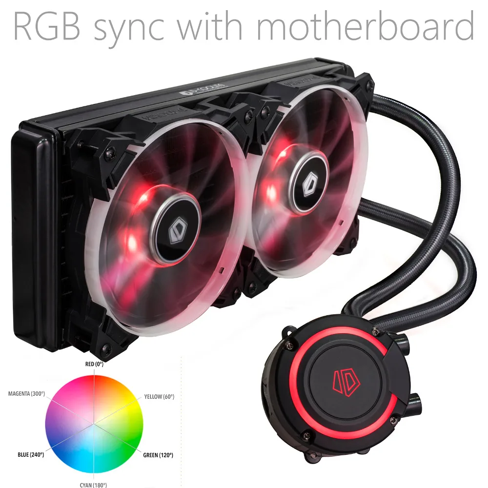 ID-COOLING AURAFLOW 240 RGB SYNC AIO Water Cooler with 240mm Radiator,120mm RGB PWM Fans,Premium Sleeved Tubing,For Intel & AMD
ID-COOLING AURAFLOW 240 RGB SYNC AIO Water Cooler with 240mm Radiator,120mm RGB PWM Fans,Premium Sleeved Tubing,For Intel & AMD