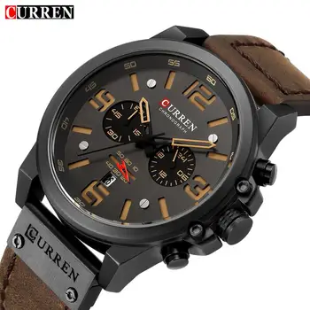 CURREN Mens Watches Top Luxury Brand Waterproof Sport Wrist Watch Chronograph Quartz Military Genuine Leather Relogio Masculino
CURREN Mens Watches Top Luxury Brand Waterproof Sport Wrist Watch Chronograph Quartz Military Genuine Leather Relogio Masculino