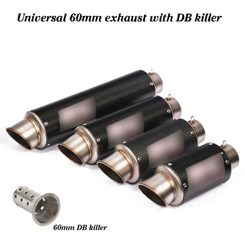 51mm 61mm Universal Motorcycle Exhaust Muffler with DB killer Modified With Carbon Fiber For Suzuki K8 Ninja250 R6 S1000RR
51mm 61mm Universal Motorcycle Exhaust Muffler with DB killer Modified With Carbon Fiber For Suzuki K8 Ninja250 R6 S1000RR