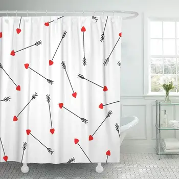 Shower Curtain with Hooks Red Cupid Cupid's Arrows on White Cute for Valentine's Day Heart Abstract Amour Angel Bathroom
Shower Curtain with Hooks Red Cupid Cupid's Arrows on White Cute for Valentine's Day Heart Abstract Amour Angel Bathroom