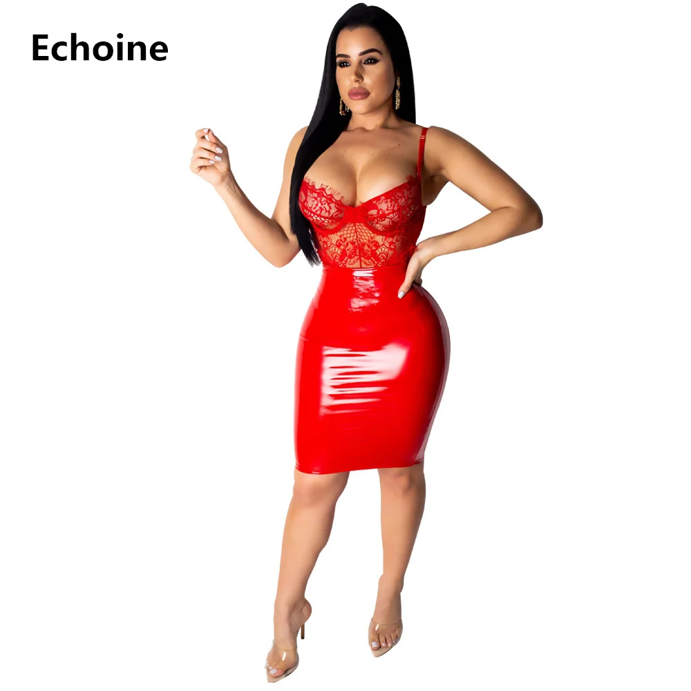 Women Sexy Lace PU Patchwork Dress Eyelash v-neck Slim Bodycon Dress Vestidos Elegant Spaghetti Strap Party Dresses Club Outfit
Women Sexy Lace PU Patchwork Dress Eyelash v-neck Slim Bodycon Dress Vestidos Elegant Spaghetti Strap Party Dresses Club Outfit