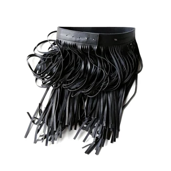 New Hippie Boho Fringe Tassel Black Faux Leather Ladies Belts sexy leisure skirt High Waist Fashion Women Long Belt Nightclub 
New Hippie Boho Fringe Tassel Black Faux Leather Ladies Belts sexy leisure skirt High Waist Fashion Women Long Belt Nightclub