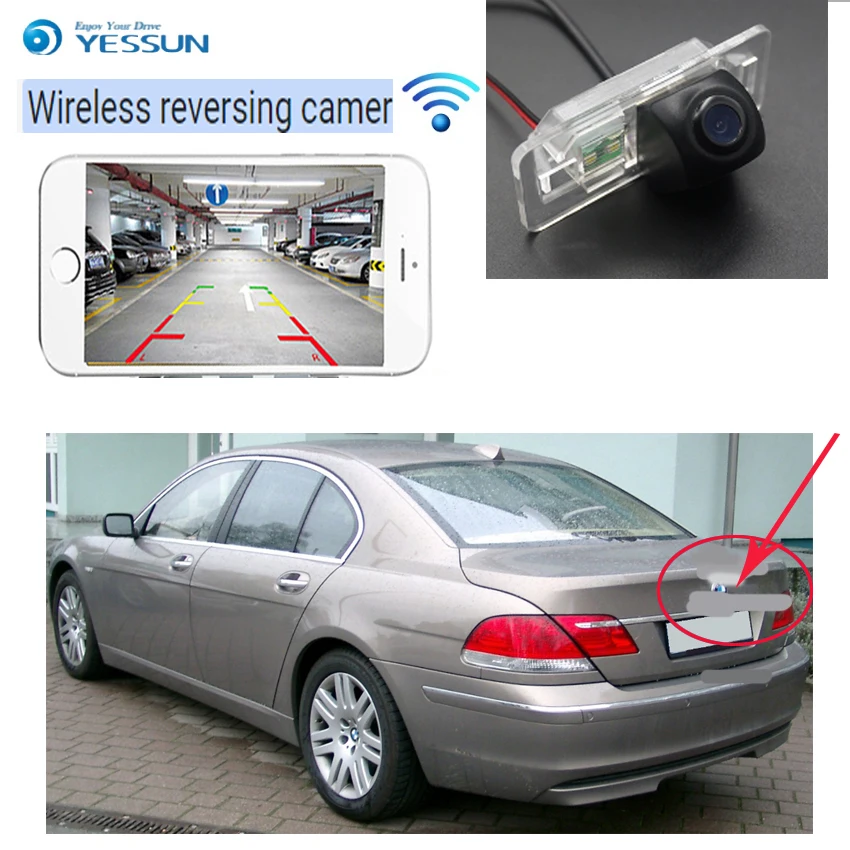 Новое поступление! Беспроводная Автомобильная камера заднего вида HD для BMW 7 E38 E65