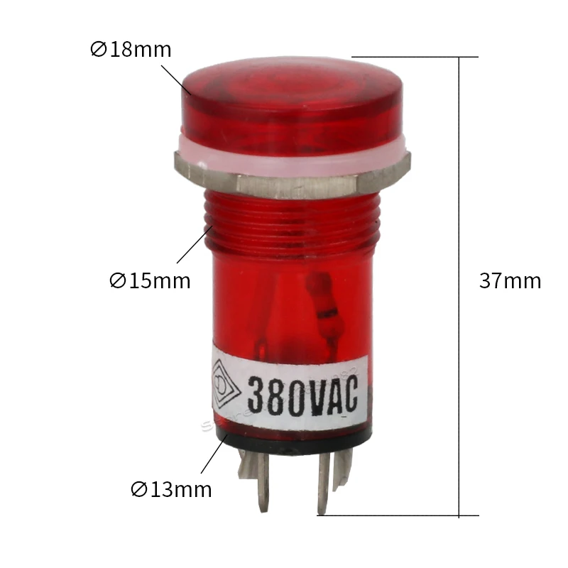 10pcs 15mm Signal lamp ROUND head indicator light RED 24VDC 220VAC 12VDC pilot lamp warning light NHC 2 pin terminal small
10pcs 15mm Signal lamp ROUND head indicator light RED 24VDC 220VAC 12VDC pilot lamp warning light NHC 2 pin terminal small