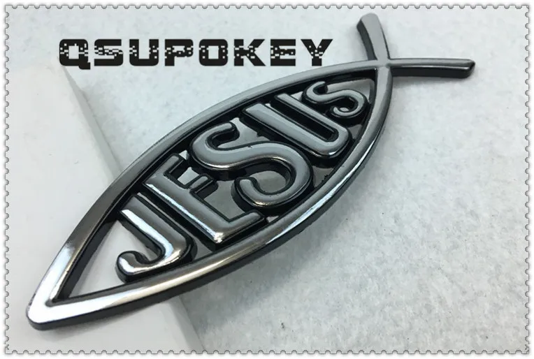 QSUPOKEY Jesus fish 3D car sticker chrome badge car shape decoration waterproof applique Christian decal sticker 
QSUPOKEY Jesus fish 3D car sticker chrome badge car shape decoration waterproof applique Christian decal sticker