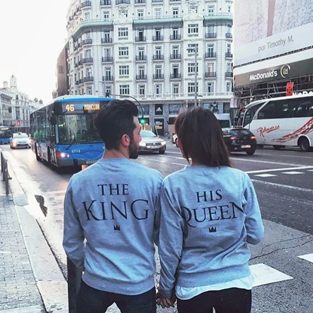 KLV King &Queen Couple Print Letter T-Shirt SportTops Blou se For Couple Sweater lovers Light Gray Pullover Drop Ship
KLV King &Queen Couple Print Letter T-Shirt SportTops Blou se For Couple Sweater lovers Light Gray Pullover Drop Ship