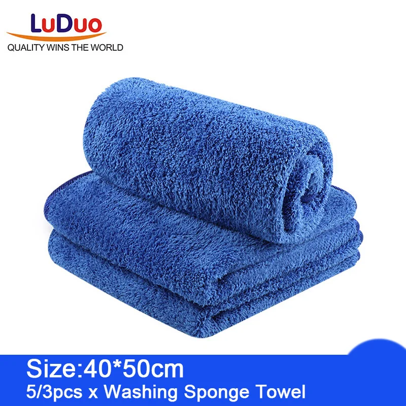 LuDuo 5pcs/3Pcs Car Wash Microfiber Towels Car Cleaning Polish Drying Detailing Cloth Soft Absorbent clean Sponge Cloth 40*50CM
LuDuo 5pcs/3Pcs Car Wash Microfiber Towels Car Cleaning Polish Drying Detailing Cloth Soft Absorbent clean Sponge Cloth 40*50CM