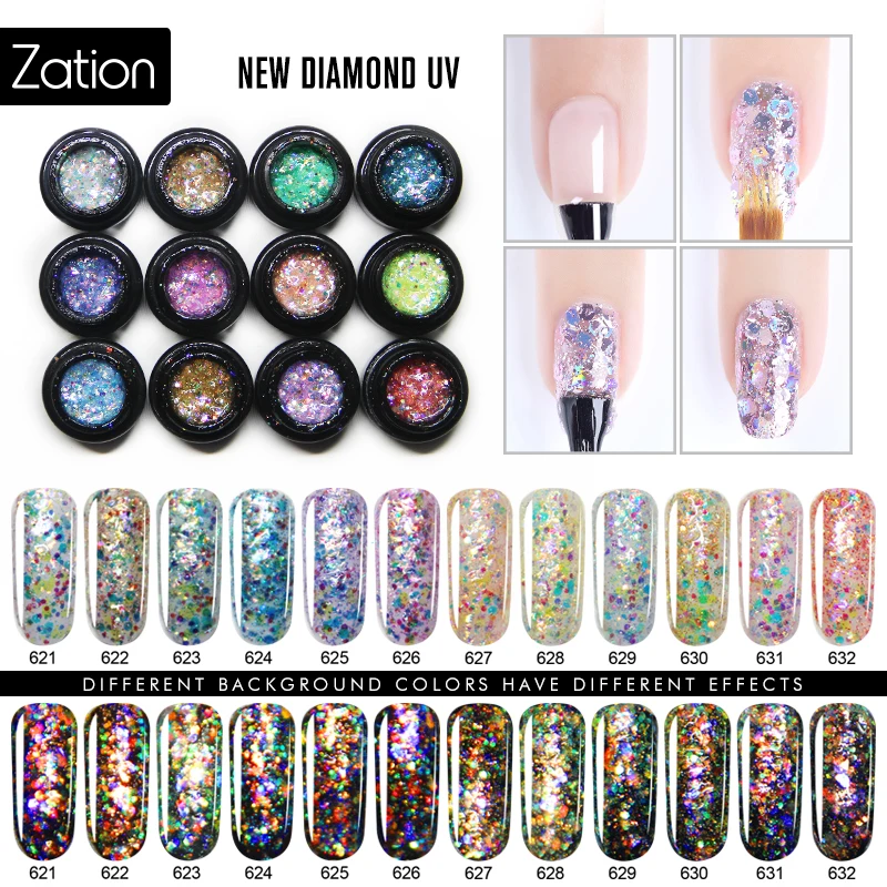 Zation Soak Off Nail Varnish LED Shiny Diamond Enamel Semi-permanent Crystals Glitter Nail Gel Platinum Glitter UV Gel Manicure
Zation Soak Off Nail Varnish LED Shiny Diamond Enamel Semi-permanent Crystals Glitter Nail Gel Platinum Glitter UV Gel Manicure