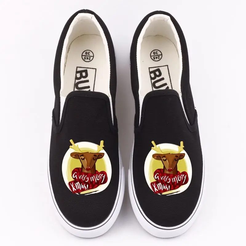 E-LOV Cute Cartoon Christmas Reindeer Printed Canvas Shoes Customize Santa Claus Father Christmas Casual Loafers Slip On
E-LOV Cute Cartoon Christmas Reindeer Printed Canvas Shoes Customize Santa Claus Father Christmas Casual Loafers Slip On