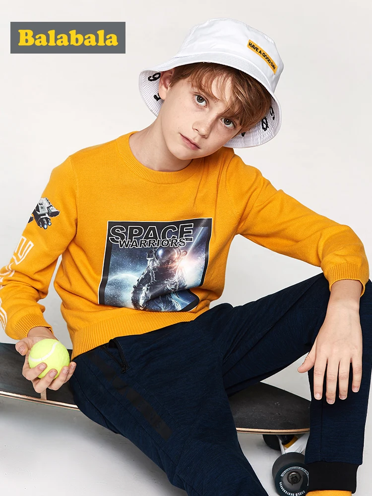 Balabala Boys Space Graphic Sweater Pullover Children Teenager Boys Soft Knit Sweater Printed Spring Autumn Clothes Clothing
Balabala Boys Space Graphic Sweater Pullover Children Teenager Boys Soft Knit Sweater Printed Spring Autumn Clothes Clothing