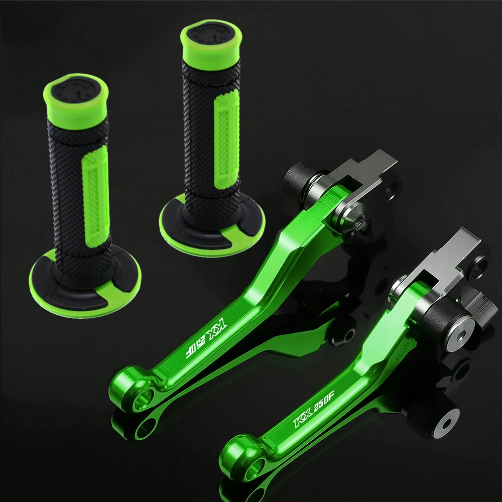 

CNC Pivot Brake Clutch Lever Handle Hand Grips For kawasaki KX 65 85 80 125 250 KX250F KX450F KLX450R KLX125 KLX250